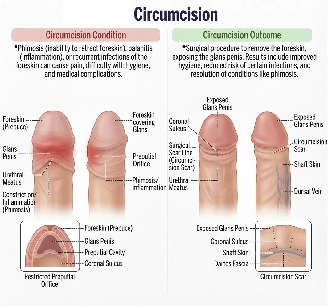 Circumcision — anatomy diagram
